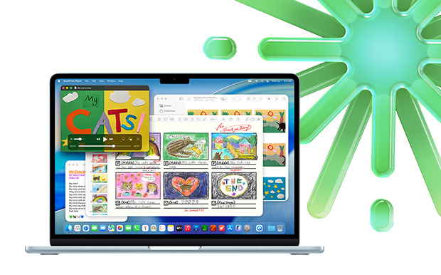 MacBook với nhiều ứng dụng phục vụ học tập và đa nhiệm