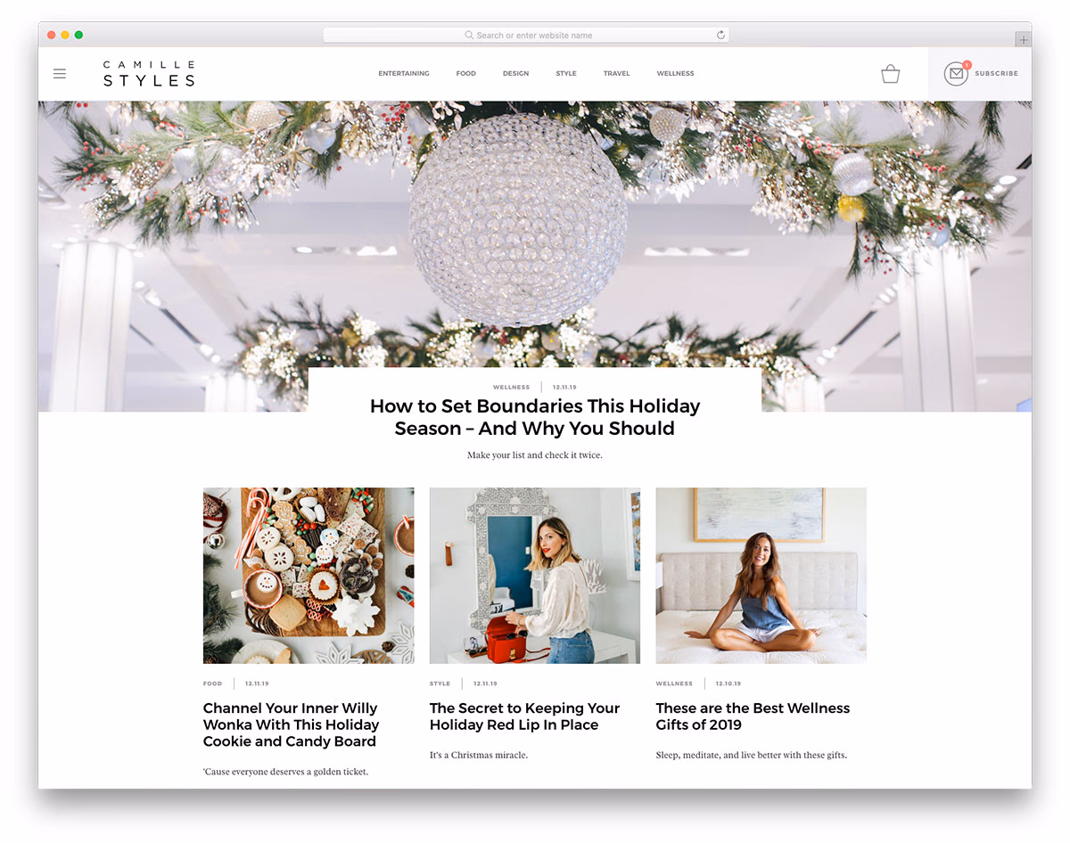 Giao diện blog phong cách sống hiện đại