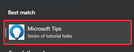Cách mở ứng dụng mẹo Microsoft Tips trên Windows