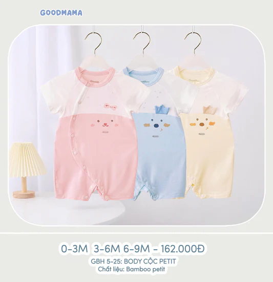Body suit cộc tay cho bé sơ sinh