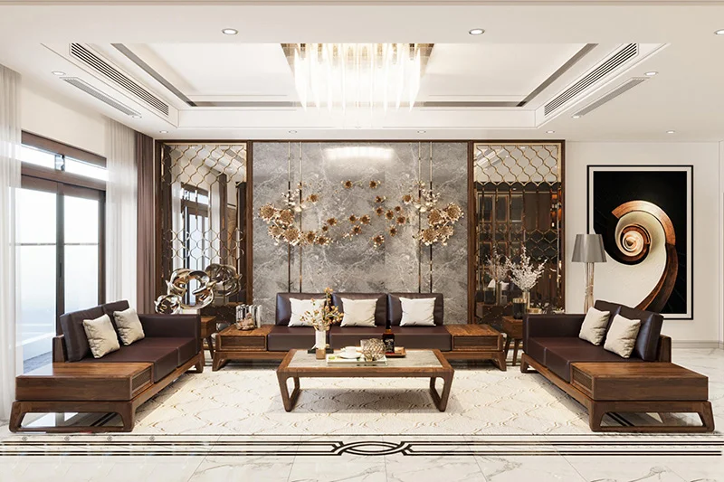 đồ trang trí phòng khách sang trọng