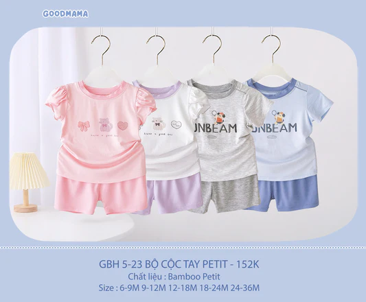 Bộ cộc tay peptit cho bé