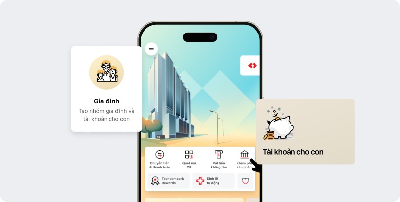 Các bước khởi tạo tài khoản ngân hàng cho con nhỏ