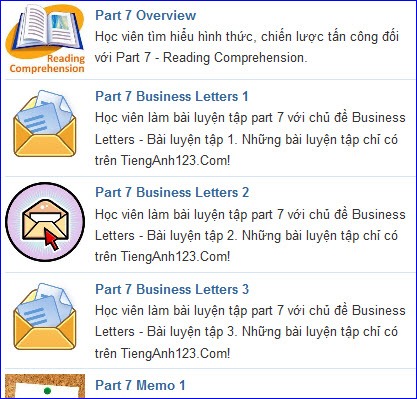 Minh họa cấu trúc phức tạp của bài đọc hiểu kép Part 7