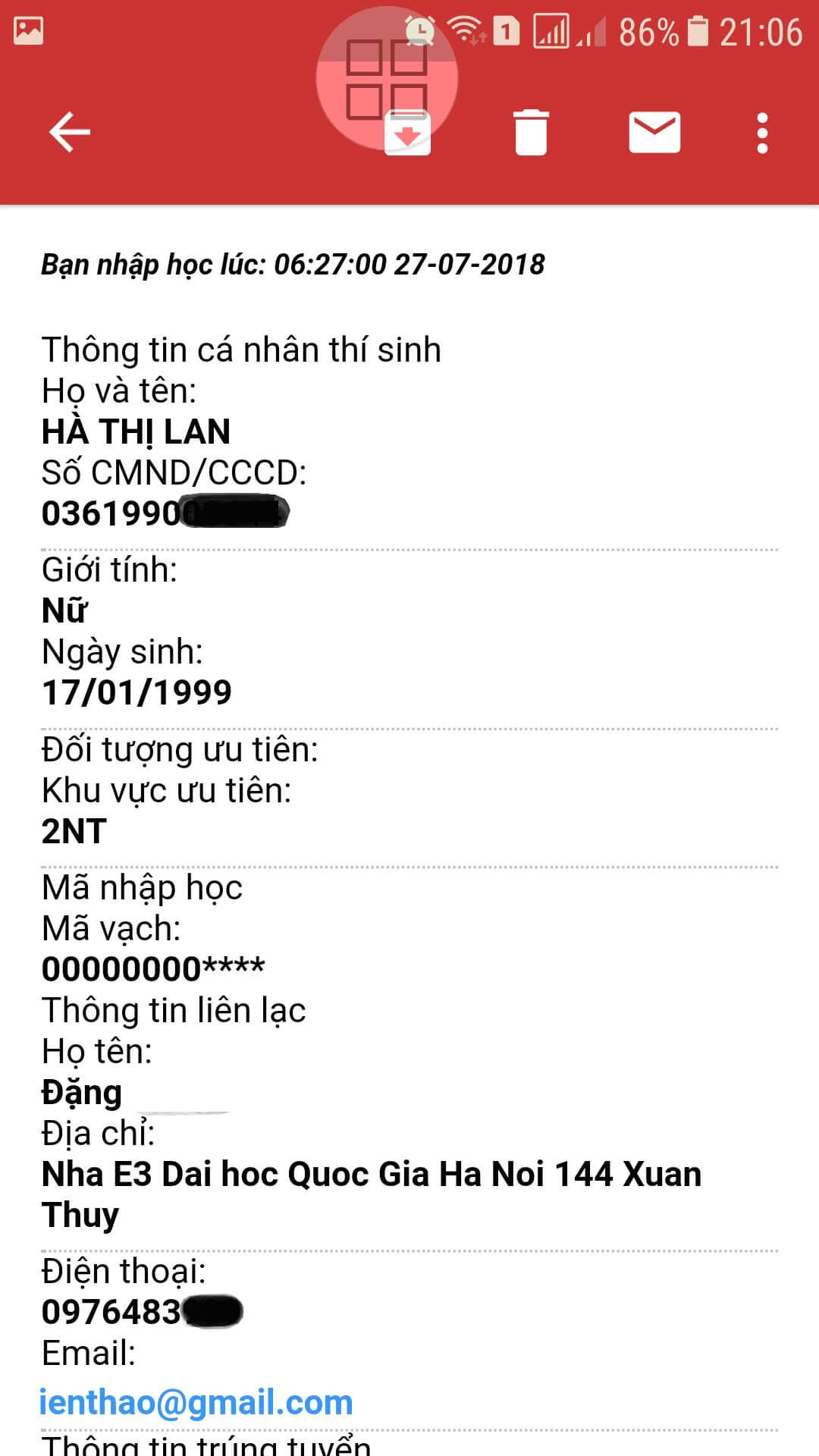 Lưu ý riêng theo từng trường