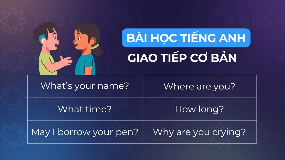 Một số bài học tiếng Anh giao tiếp cơ bản