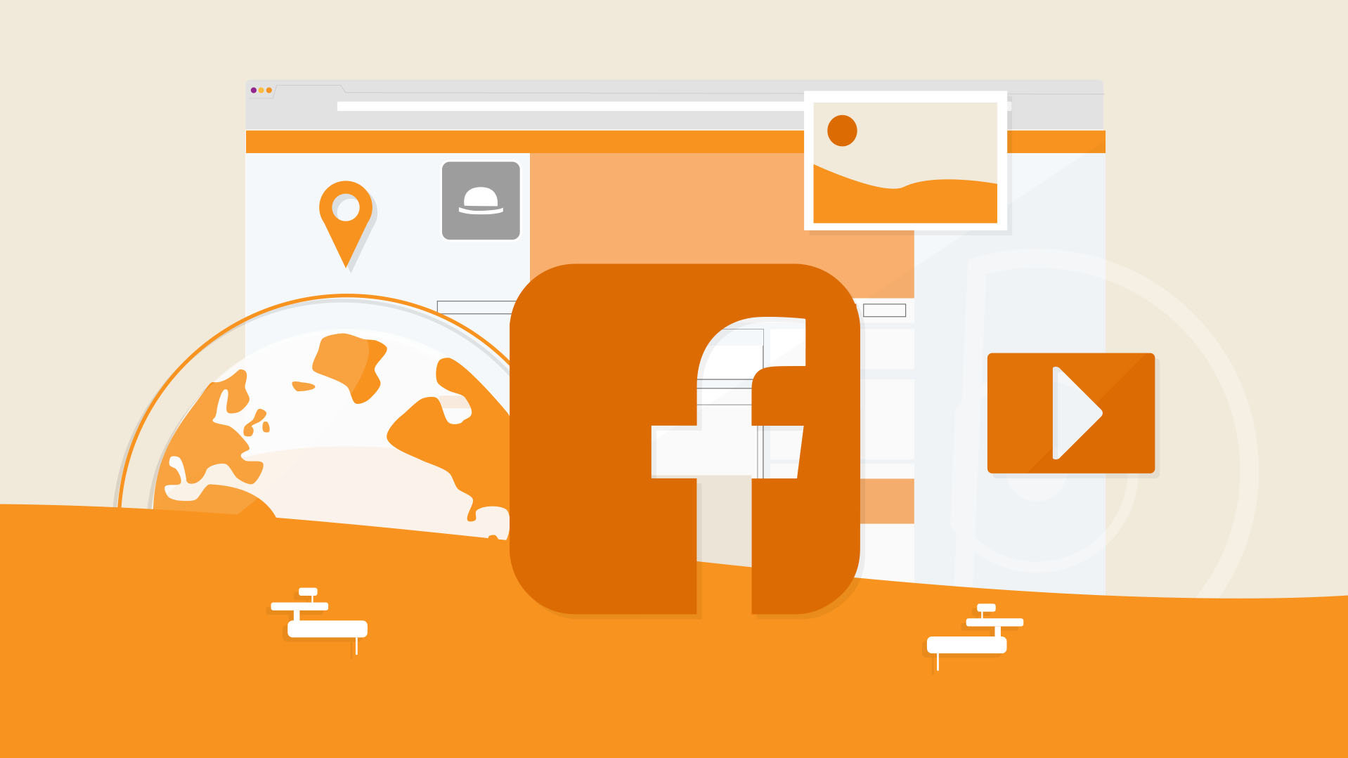 Hình ảnh minh họa các định dạng quảng cáo Facebook khác nhau