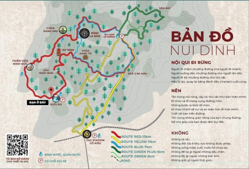 Bản đồ trekking núi Dinh
