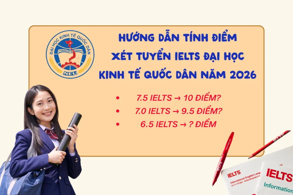 Quy đổi điểm IELTS NEU và FTU