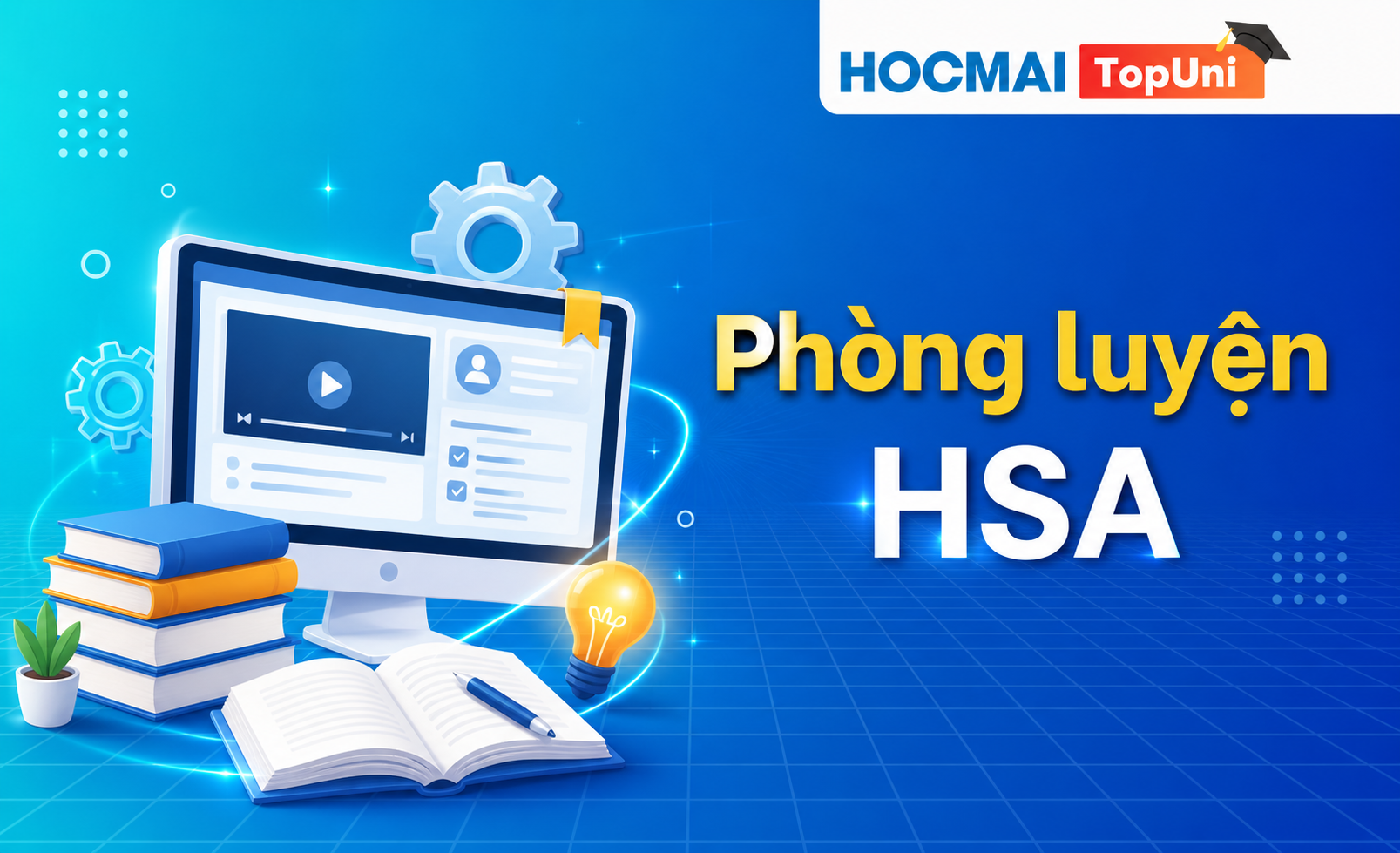 Giao diện phòng luyện thi đánh giá năng lực HSA trực tuyến