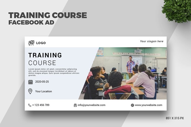 Ví dụ mẫu quảng cáo Facebook cho khóa học với thông tin chi tiết