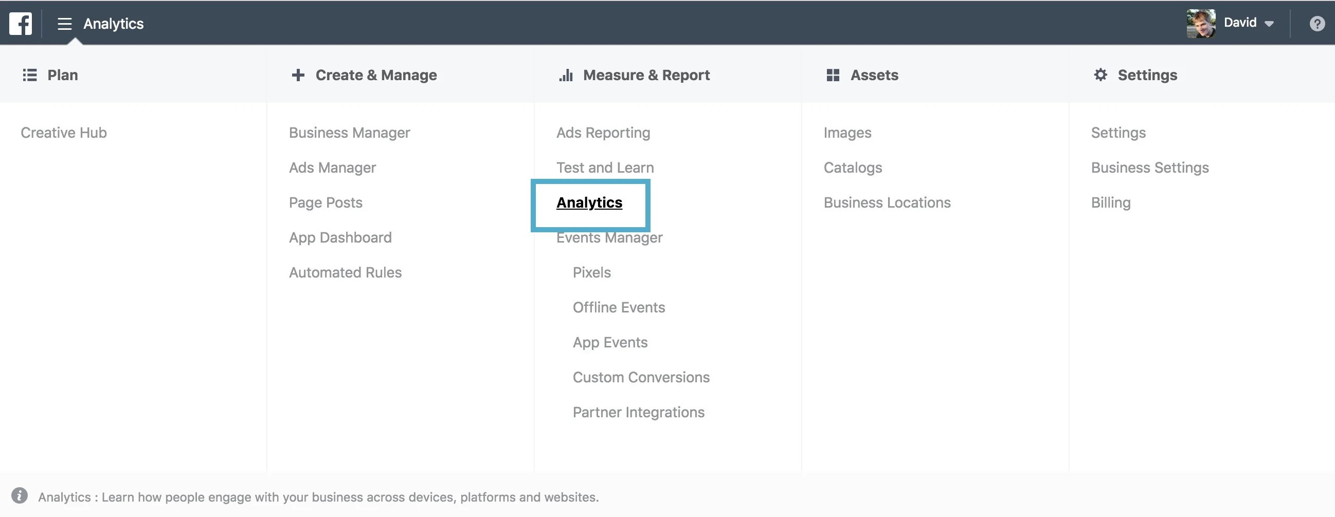Hình ảnh dashboard Facebook Ads Manager với phân tích đối tượng