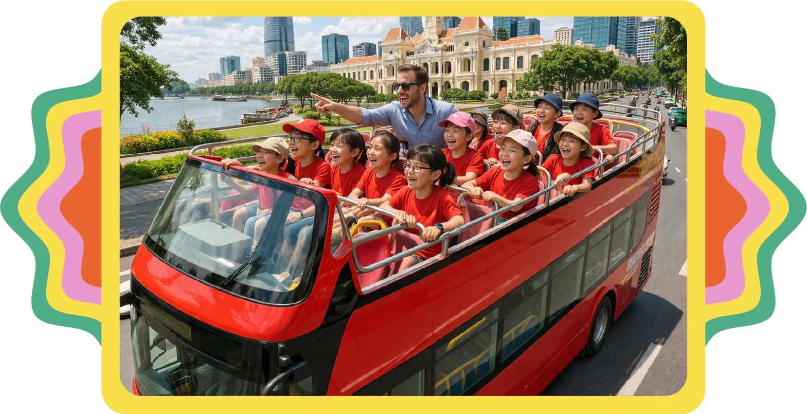 Tour tham quan thực tế trên xe bus hai tầng