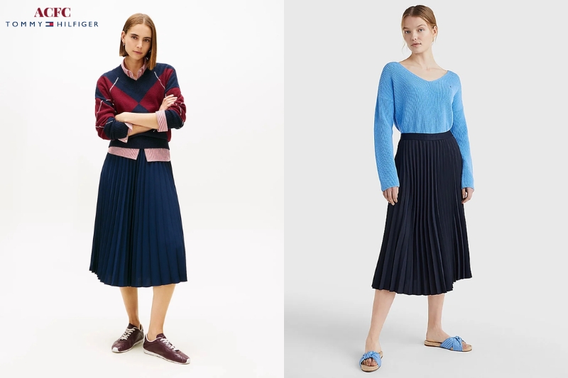 Chân Váy Tommy Hilfiger: Bản Phối Năng Động Và Nữ Tính Chuẩn Preppy Mỹ