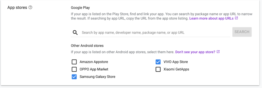 Giao diện AdMob khi thêm ứng dụng