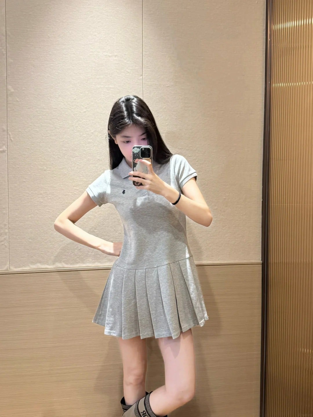 Váy polo dáng A đi nhập học