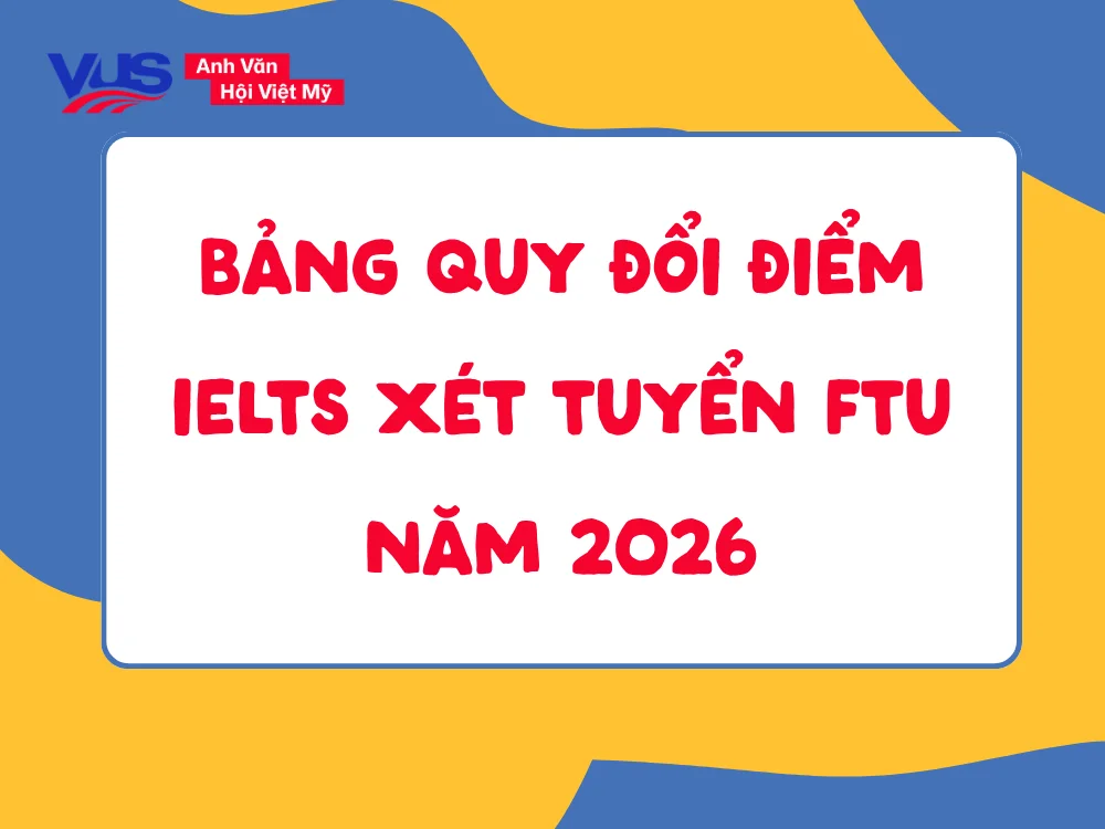 Chi tiết bảng FTU quy đổi điểm IELTS sang thang điểm 10.
