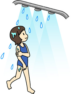 Tắm tráng kỹ bằng xà phòng ngay sau khi lên bờ