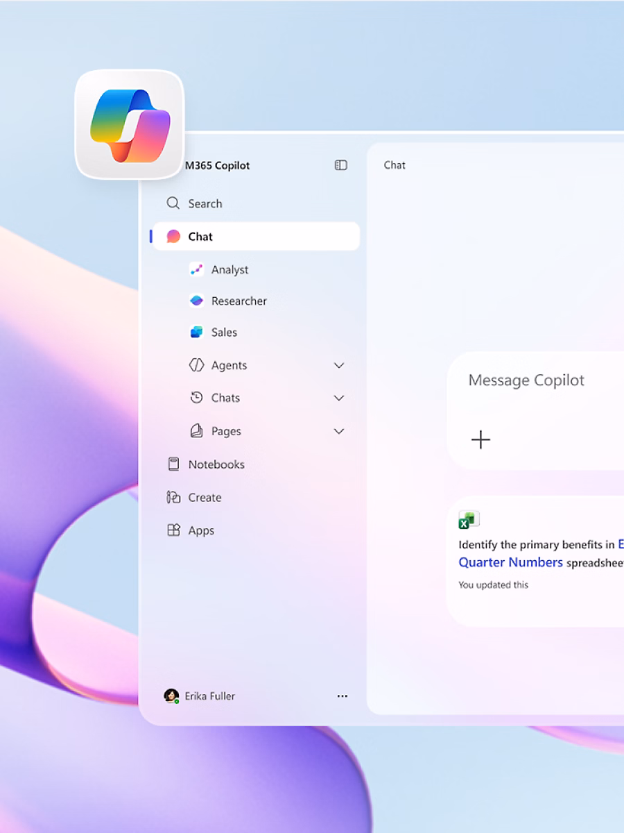 Bảng điều khiển trung tâm của AI Copilot trên hệ sinh thái Microsoft 365