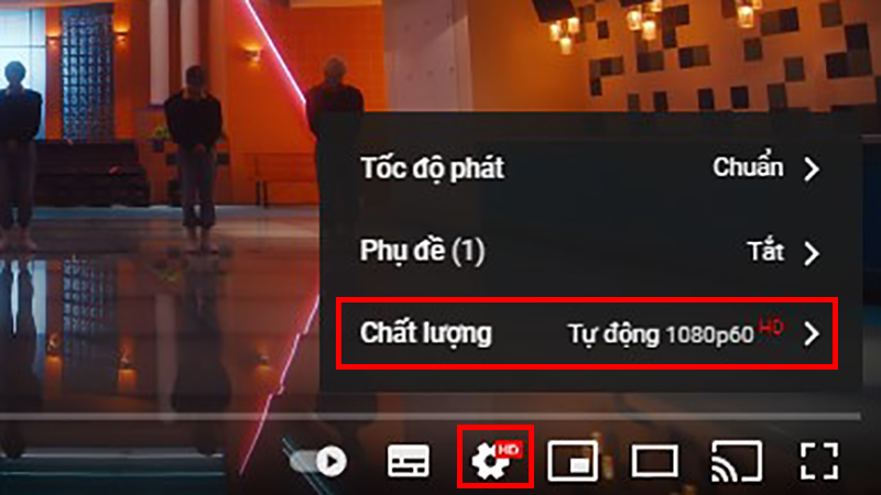 Điều chỉnh chất lượng video YouTube