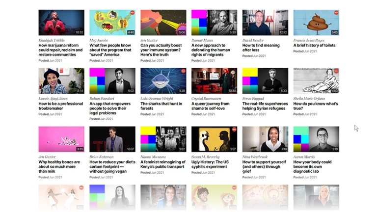 Hệ thống bài giảng phong phú trên TED Talks