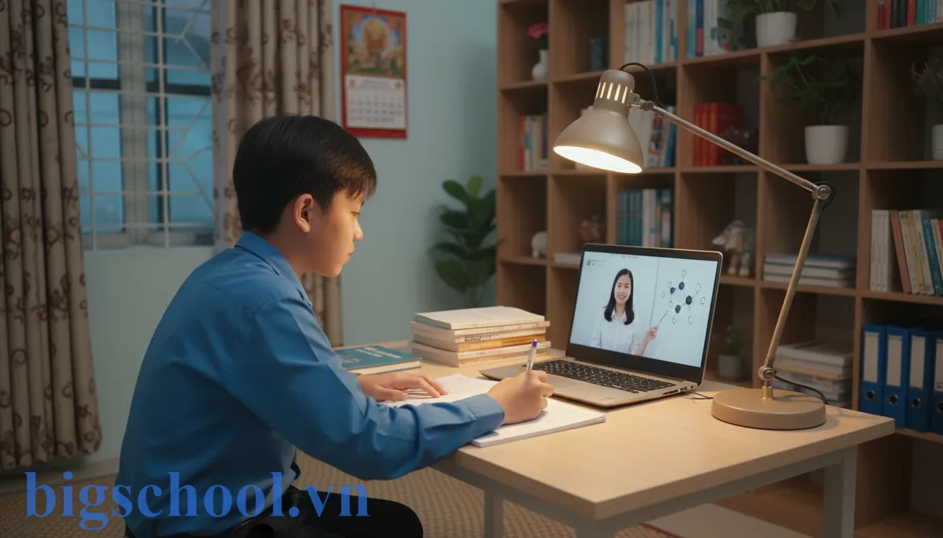 Học sinh Việt Nam tự học qua video bài giảng tại nhà theo mô hình lớp học đảo ngược.