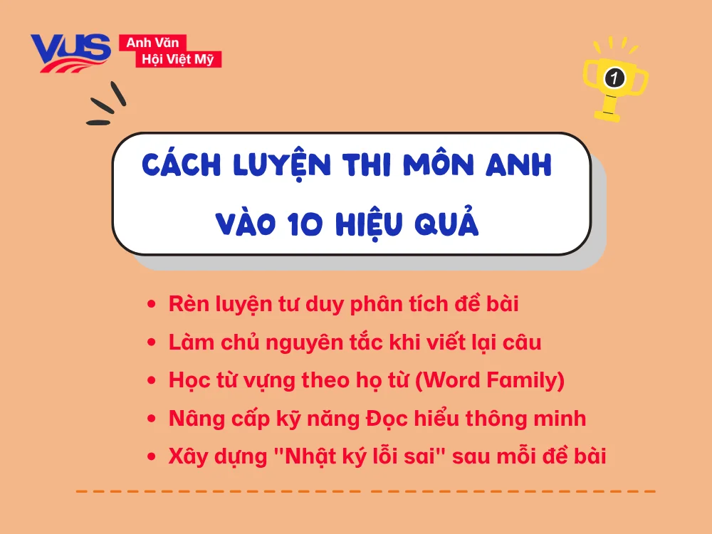 Bí kíp luyện đề tiếng Anh vào 10 hiệu quả bứt phá điểm số