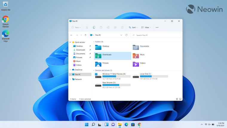 Giao diện File Explorer trên Windows 11
