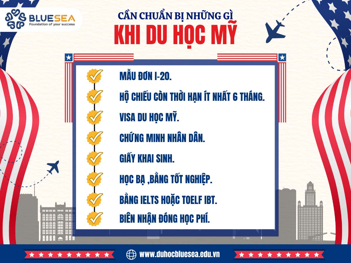 Những hạng mục cần chuẩn bị kỹ lưỡng trước khi du học Mỹ