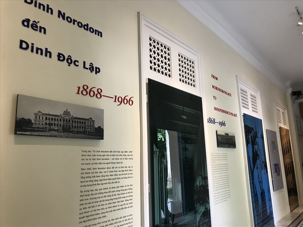 Nhà trưng bày chuyên đề tại Dinh Độc Lập với các tư liệu và hình ảnh lịch sử