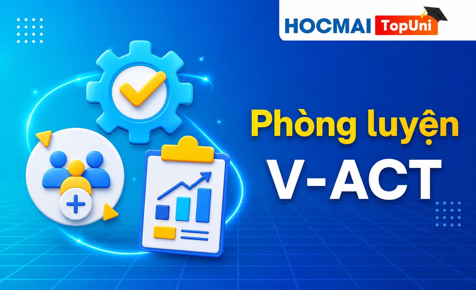 Học sinh luyện đề và theo dõi kết quả trong phòng luyện V-ACT
