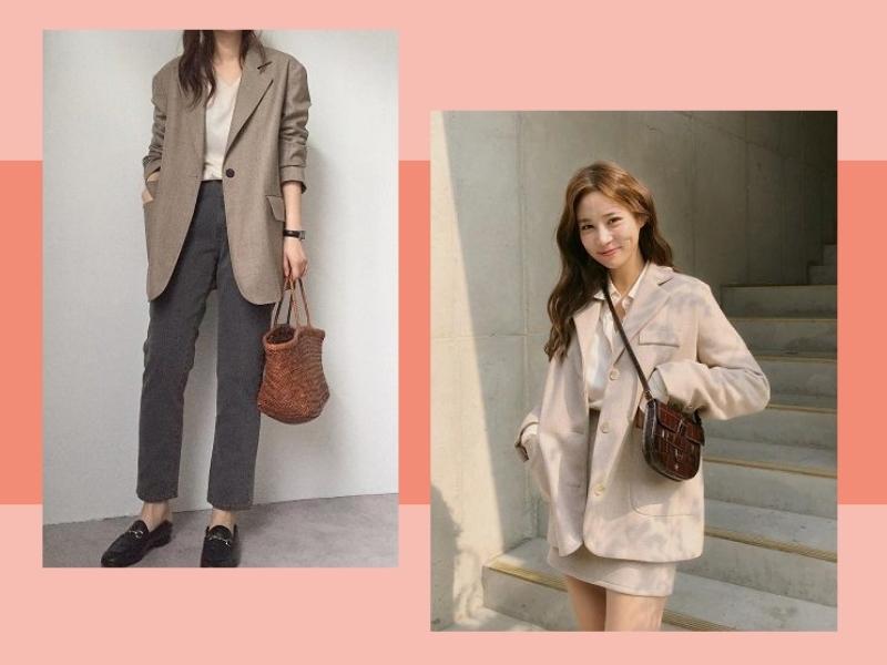 Áo blazer phối quần tây