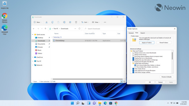 Menu bổ sung trong File Explorer Windows 11