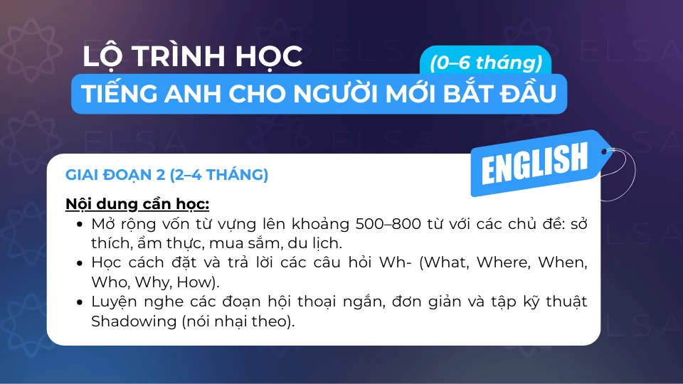 Giai đoạn đầu tạo nền tảng