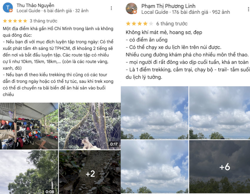 Đánh giá của du khách đã trải nghiệm trekking núi Dinh