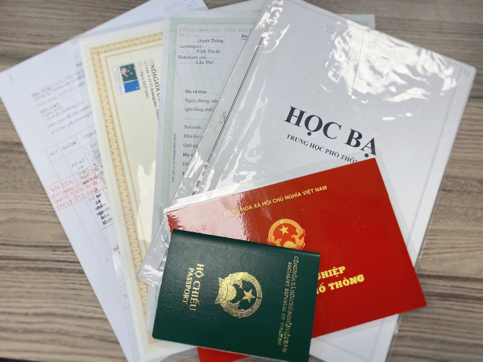 Bộ hồ sơ xin học đầy đủ