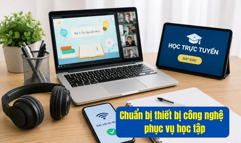 Chuẩn bị thiết bị công nghệ phục vụ học tập