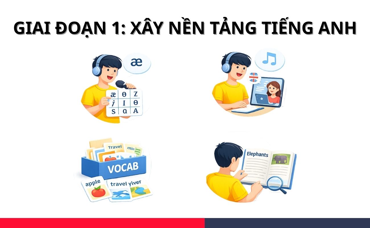 Xây nền tảng tiếng Anh (Band 0-4.5)