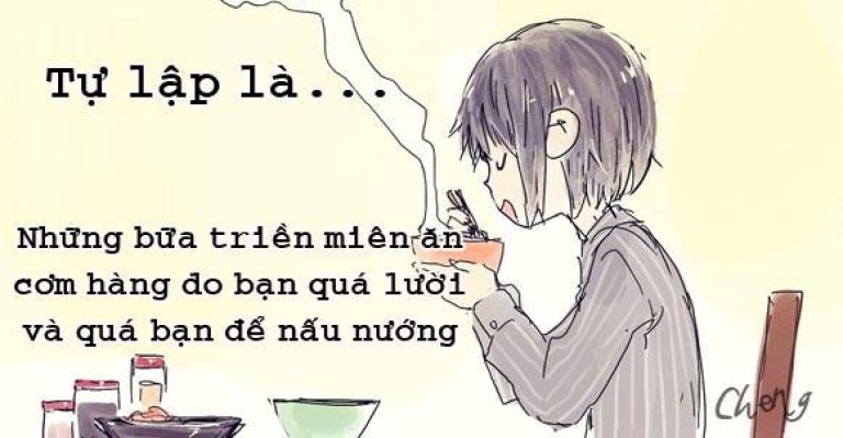 sinh viên ăn cơm quán vì lười nấu ăn