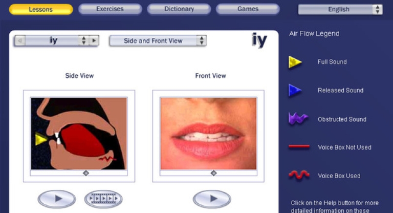 Giao diện trực quan của phần mềm Pronunciation Power