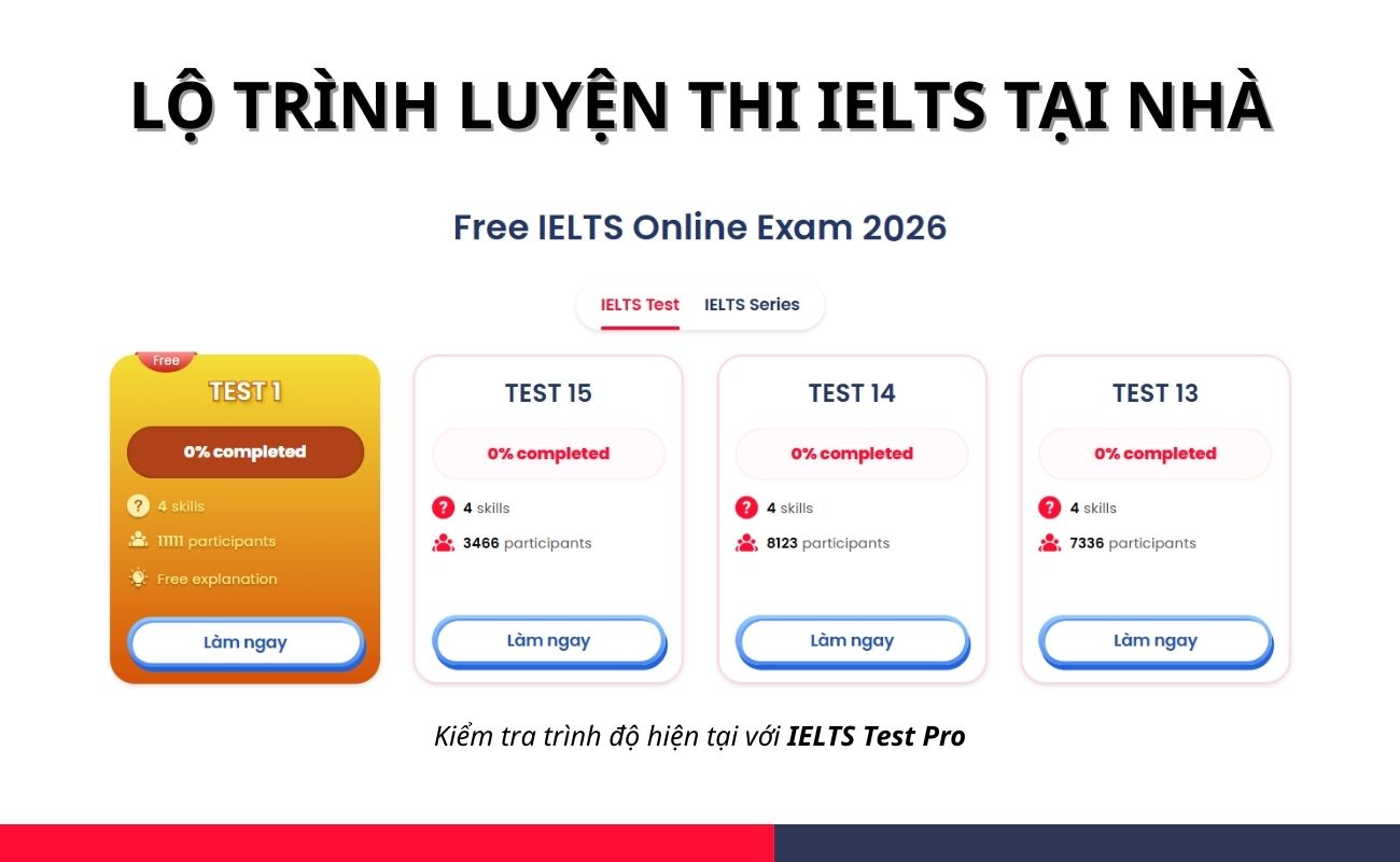 Lộ trình luyện thi IELTS tại nhà theo từng giai đoạn