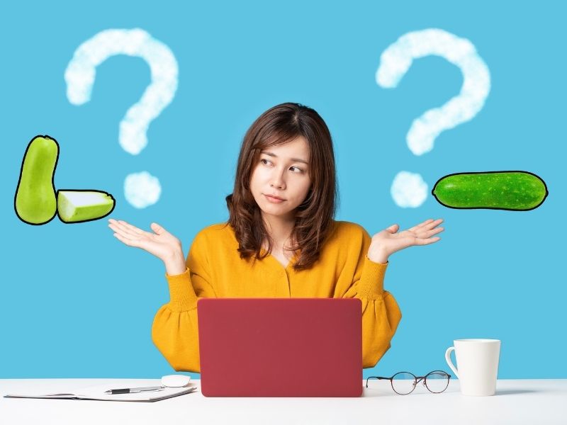 Quả bầu và quả bí thường bị nhầm lẫn trong thực tế