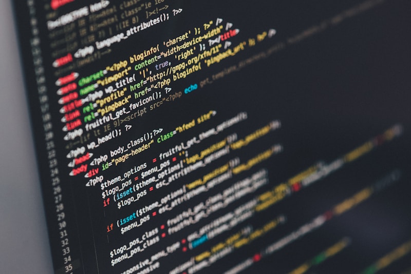 Giao diện lập trình code trên màn hình