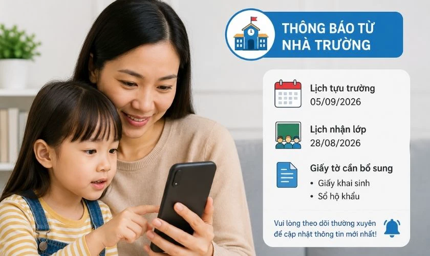 Theo dõi thông tin mới nhất từ trường học