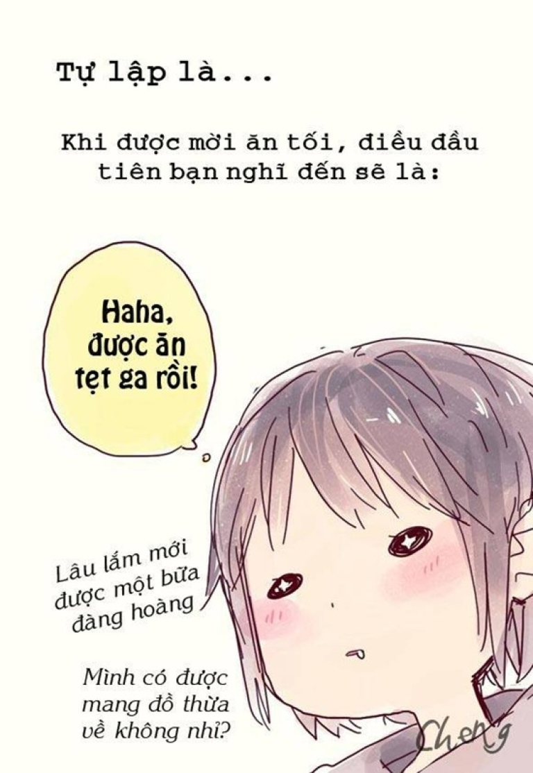 sinh viên vui mừng khi được mời đi ăn