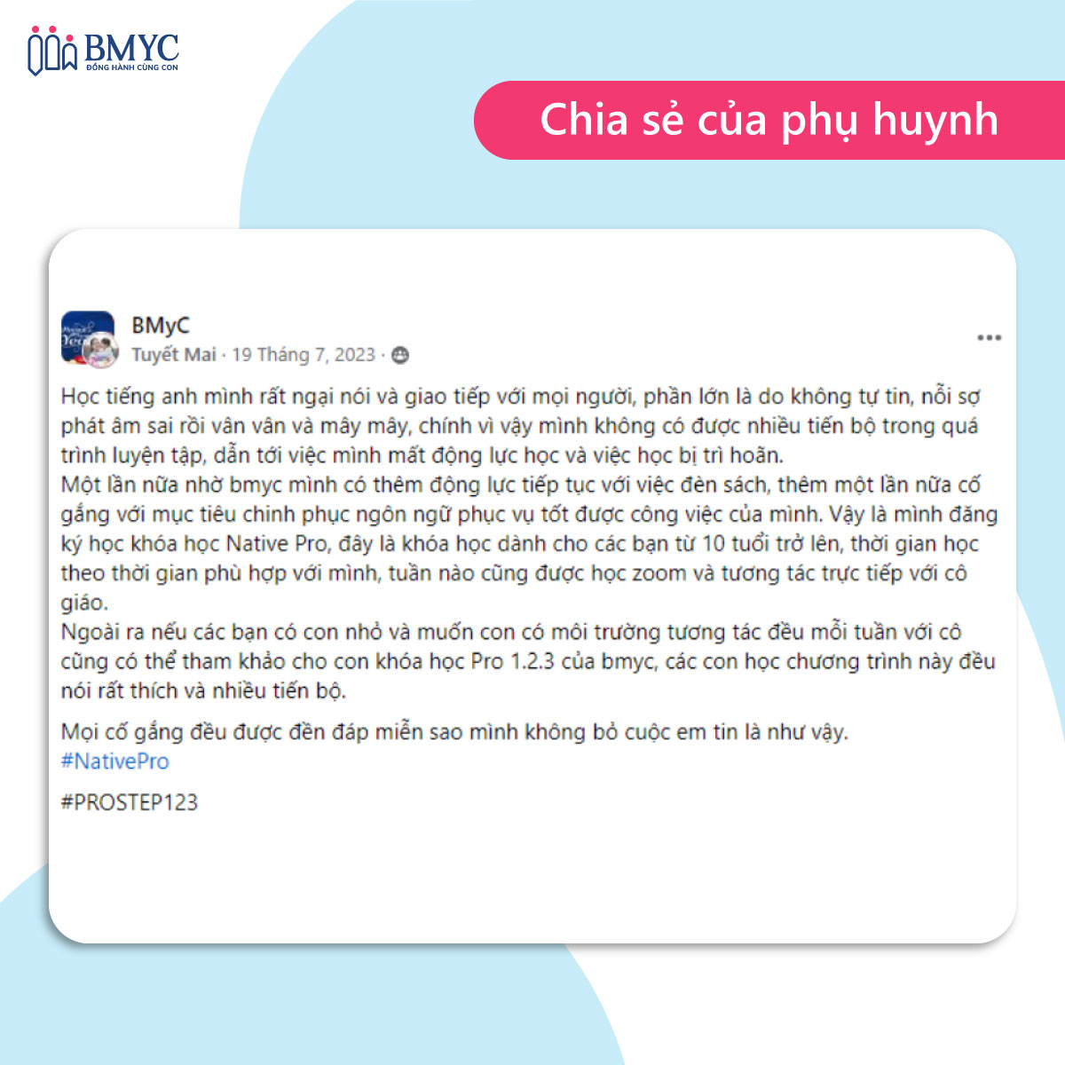 Bé tập nói tiếng Anh tự nhiên