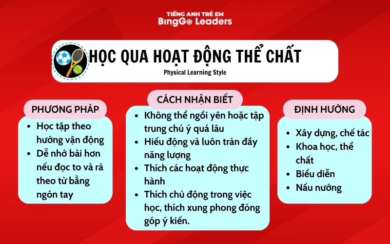Trẻ học qua hoạt động thể chất