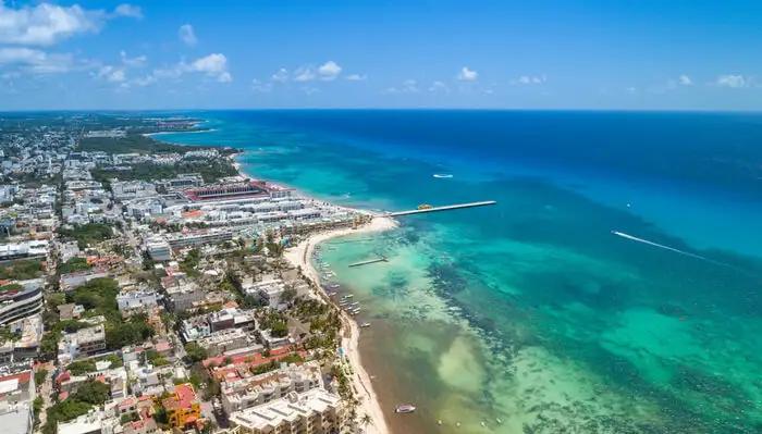 Khung cảnh ngoạn mục của biển ở Playa Del Carmen