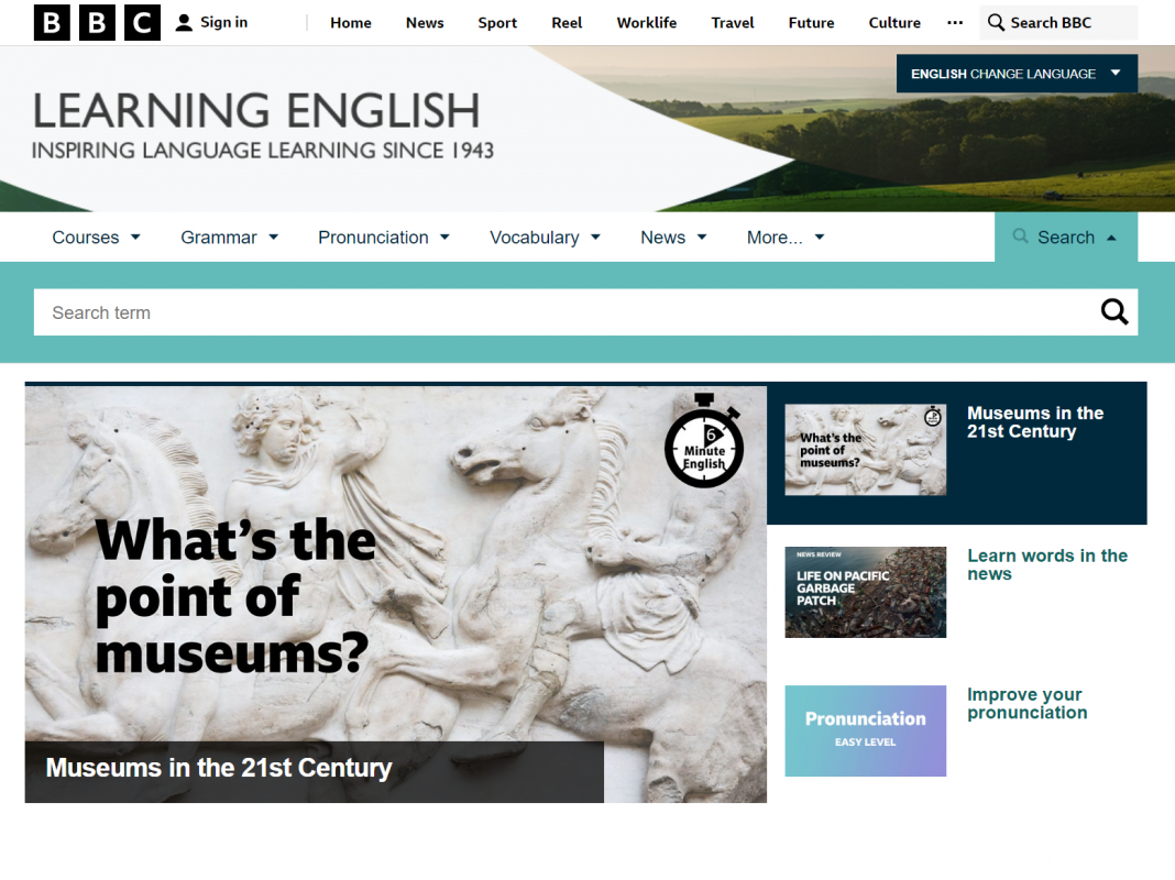 Hình ảnh trang web BBC Learning English