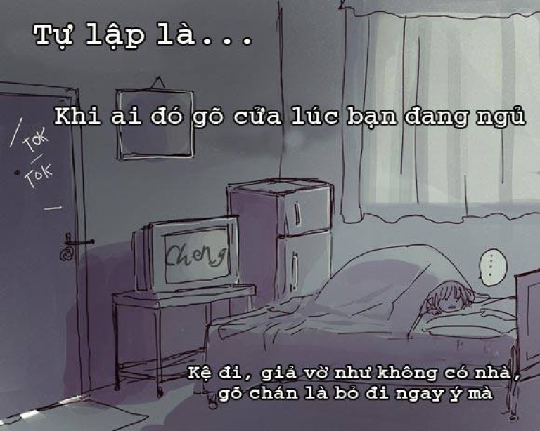 sinh viên giật mình vì tiếng gõ cửa ban đêm